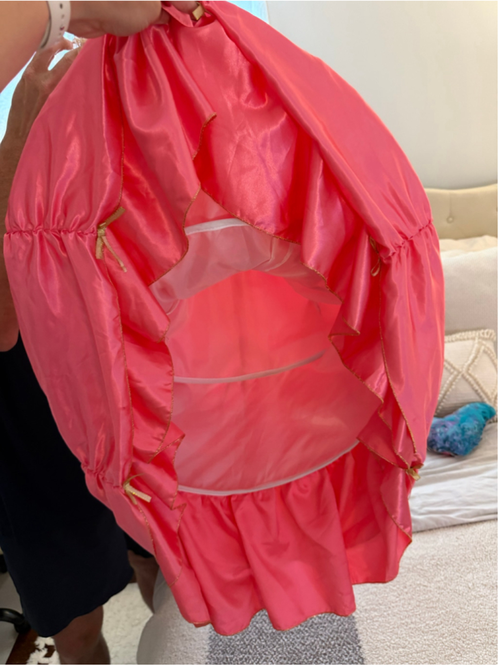 Girls Gillian's Closet Pink and Gold Princess Costume Dress One Size - Picture 4 of 5